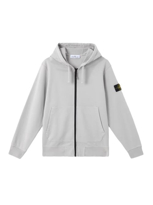 Stone Island Felpa con zip e cappuccio con coulisse Stone Island | K1S156100042S0051V0061 PEARL GREY